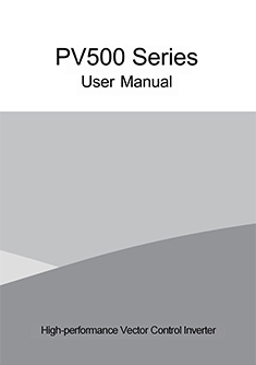PV500 Series Solar Pump Inverter Manual